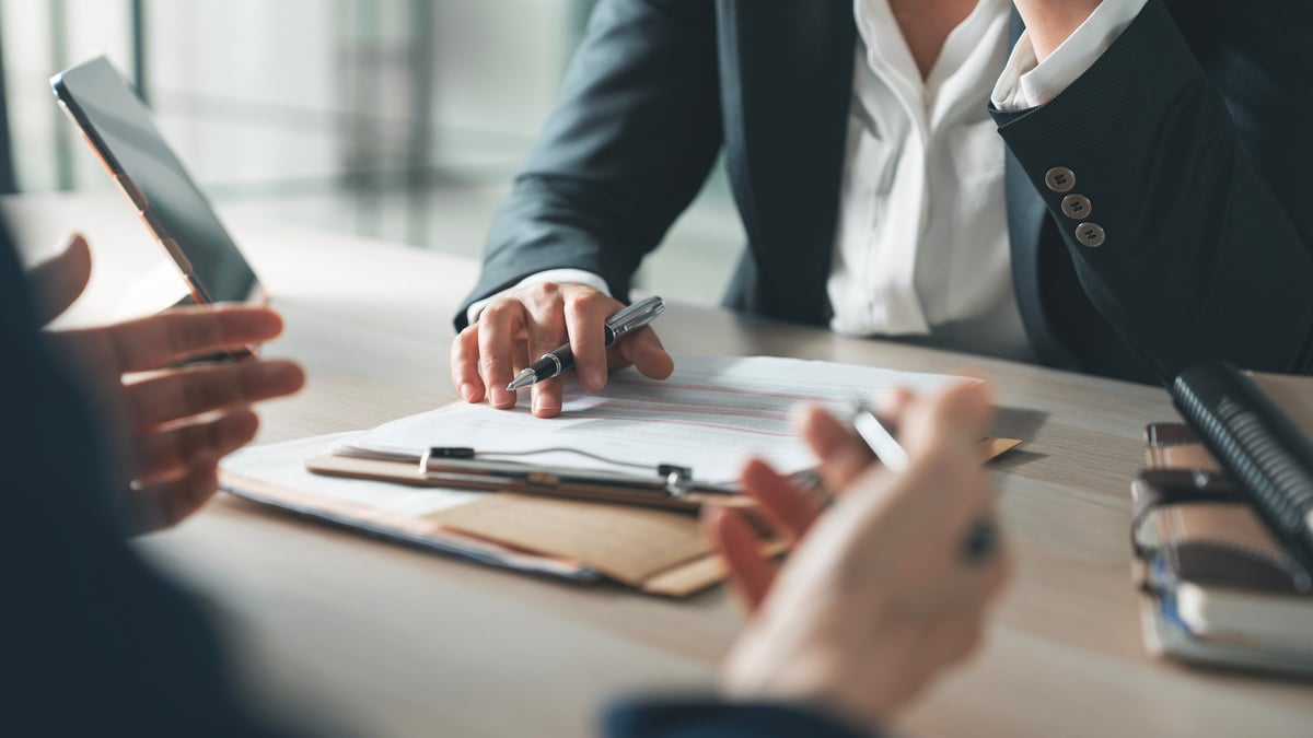 Business consulting professionals in a modern office